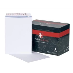 Image of Plus Fabric Envelopes Pocket Peel and Seal 120gsm C4 White Pack 250