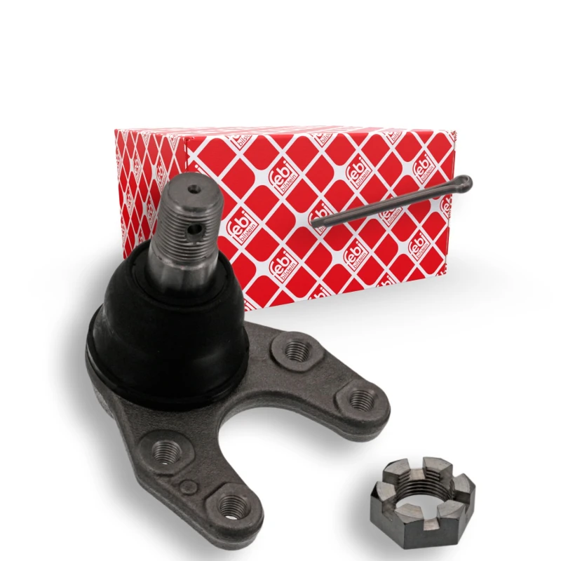 Image of FEBI BILSTEIN 42442 Ball joint Front Axle Right, with crown nut Support-/Steering Link (2462)