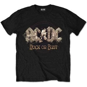 Image of AC/DC - Rock or Bust Unisex Small T-Shirt - Black