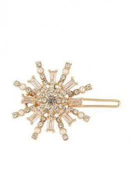 Image of Accessorize Starburst Baguette Clip - Crystal