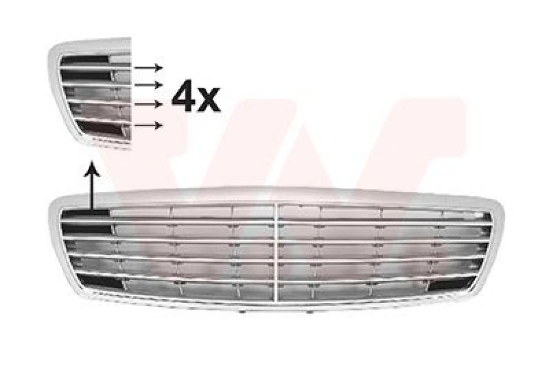 Image of VAN WEZEL Radiator Grille VAN WEZEL 3041518
