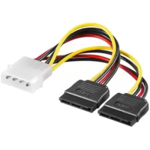 image of Goobay 4-pin Molex / SATA Power Y Splitter Cable