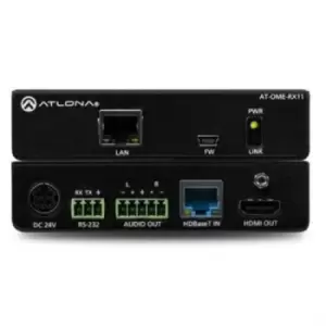 image of Atlona AT-OME-RX11 network extender Network transmitter & receiver Black 100 Mbit/s