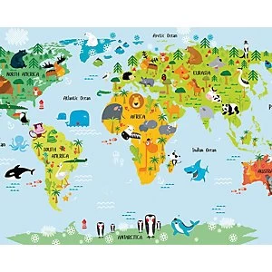 Image of ohpopsi the Whole Wide World Wall Mural Multi 19.6m XL