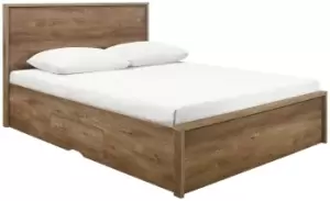 Image of Birlea Stockwell Kingsize Rustic Wood Effect Bed Frame -Oak