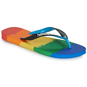 Image of Havaianas TOP LOGOMANIA MULTICOLOR womens Flip flops / Sandals (Shoes) in Multicolour