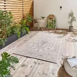 Image of Miami 19517 Indoor Outdoor Rug Miami Ivory Black