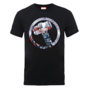 image of Marvel Avengers Assemble Thor Montage T-Shirt - Black