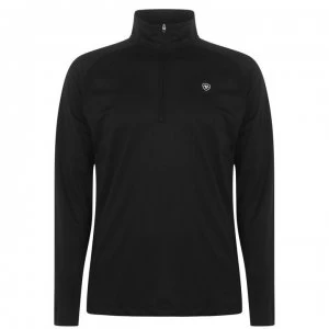 image of Ariat Sunstopper quarter Zip Baselayer Mens - Black