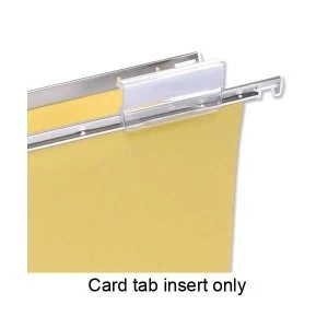 image of 5 Star Office Card Inserts for Clenched Bar Suspension File Tabs White Pack of 50