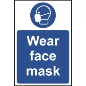 Image of Wear face mask - Self Adhesive Sign (200 x 300mm)