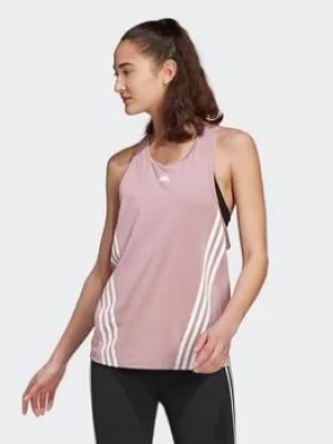 Image of adidas Trainicons Tank Top, Purple/White Size M Women