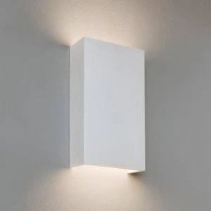 Image of Dimmable LED 1 Light Small Wall Light Plaster