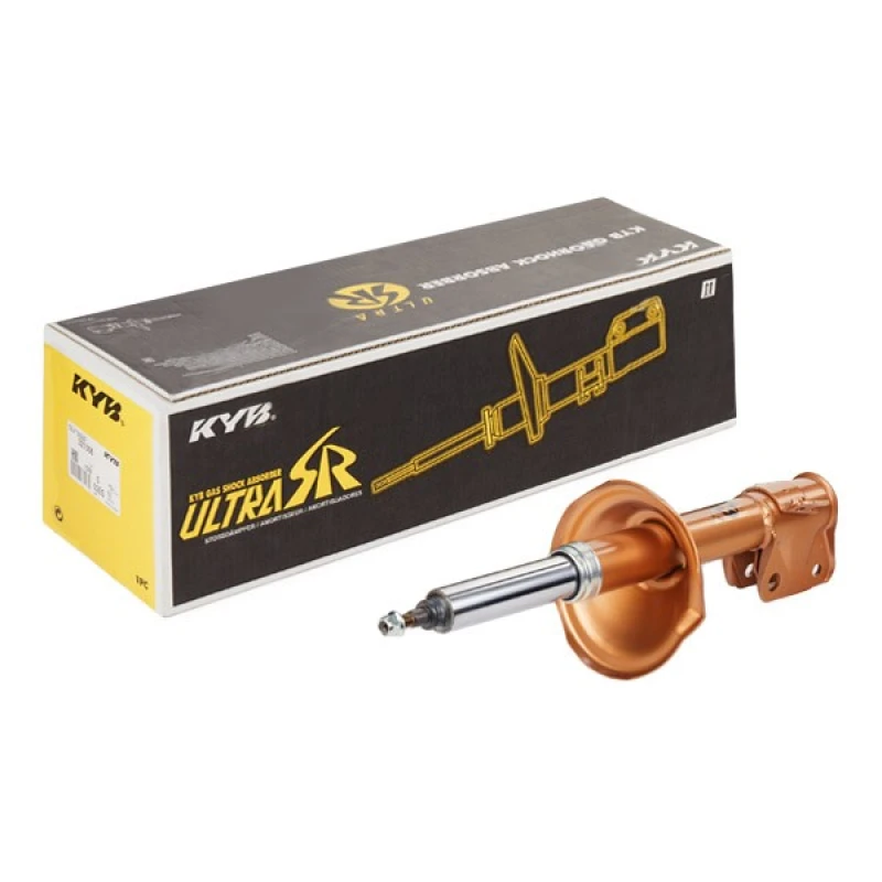 Image of KYB 321007 Shock absorber Front Axle Left, Gas Pressure, Single Tube Upside Down, Suspension Strut, Top pin Shock Absorber (854)