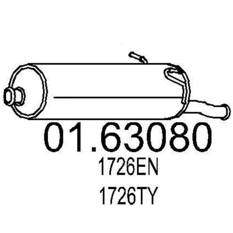 Image of MTS 01.63080 Rear silencer End Silencer (3437)