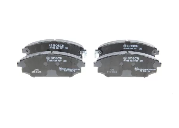 Bosch Brake pad set HYUNDAI,MITSUBISHI 0 986 424 727 E990R02A08700199,5810138A40,58101M1A00 S2000100,SB000027,SB000100,S2000100,SB000100