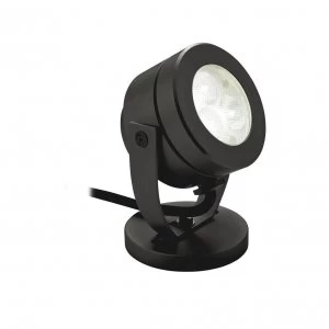 Image of LED 3 Light Waterproof Wall & Spike Spot Black IP68