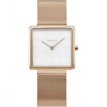 image of Obaku Kvadrat - Rose Watch