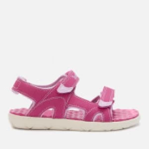 image of Timberland Kids Perkins Row 2-Strap Sandals - Medium Pink - UK 12.5 Kids