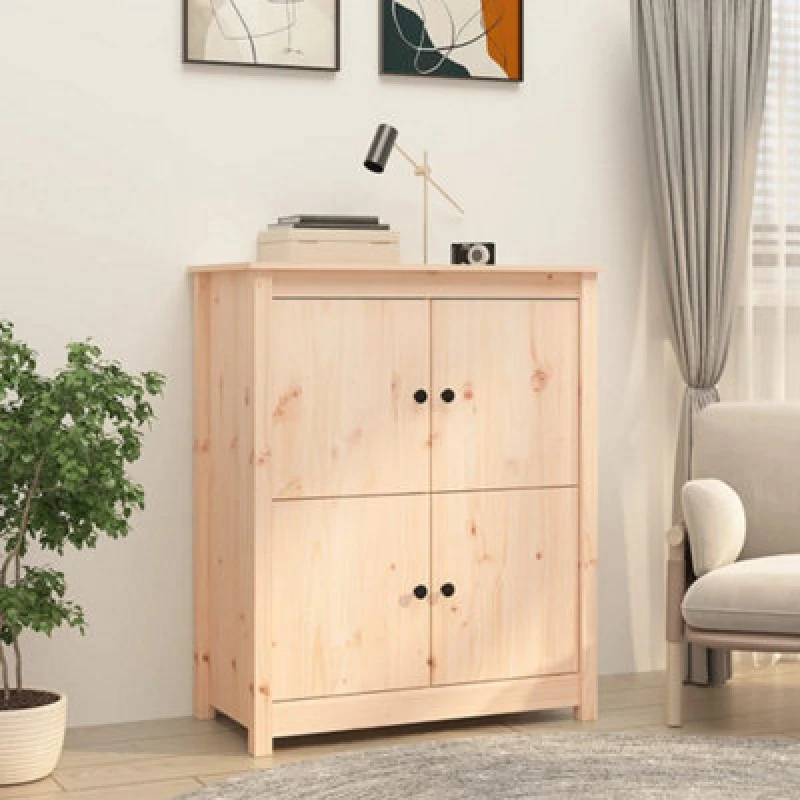 Image of Vidaxl Sideboard 83X41.5X100 Cm Solid Wood Pine, Brown 821507