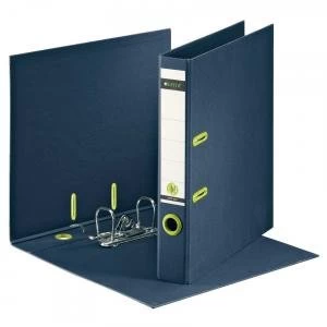 image of Leitz Dark Blue 180 recycle Lever Arch File Pack of 10x 10030069