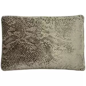 image of Paoletti Python Cushion Cover (One Size) (Champagne/Black) - Champagne/Black