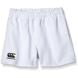 Image of Canterbury Of New Zealand Boys Rugby Professional Polyester Shorts-White, Size 10