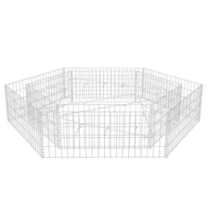 Image of Vidaxl Hexagonal Gabion Raised Bed 200X173X40 cm