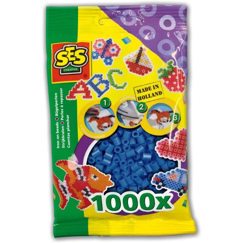 Image of SES Creative Iron on beads 1000 dark blue Multi unisex One Size