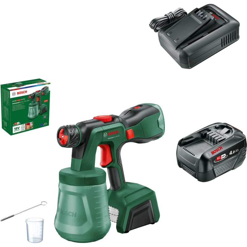 Image of Bosch UNIVERSALSPRAY 18V-300 P4A 18v Cordless Paint Spray System UNIVERSALSPRAY 18V-300 Batteries: 1 x 4ah Li-ion