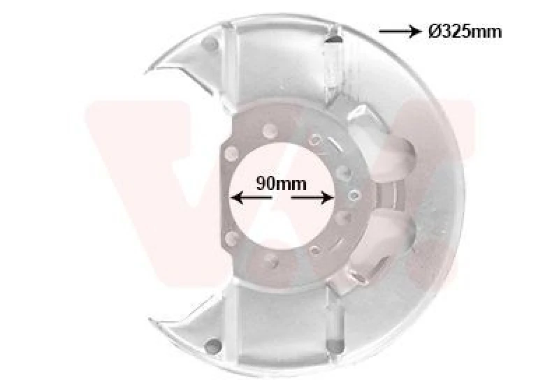 Image of VAN WEZEL Brake disc backing plate VAN WEZEL 3768371