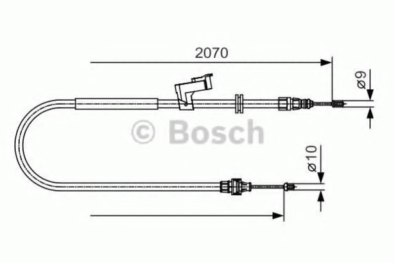 Image of Bosch 1 987 482 133 Brake Cable 2070mm Cable,parking brake (124)