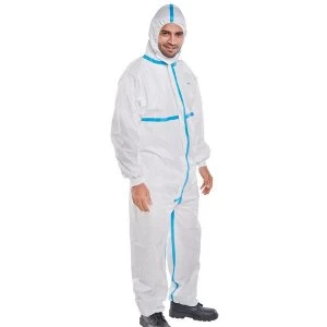 Image of Click Once Microporous Disposable Coveralls Type 456 XL White COC30WXL