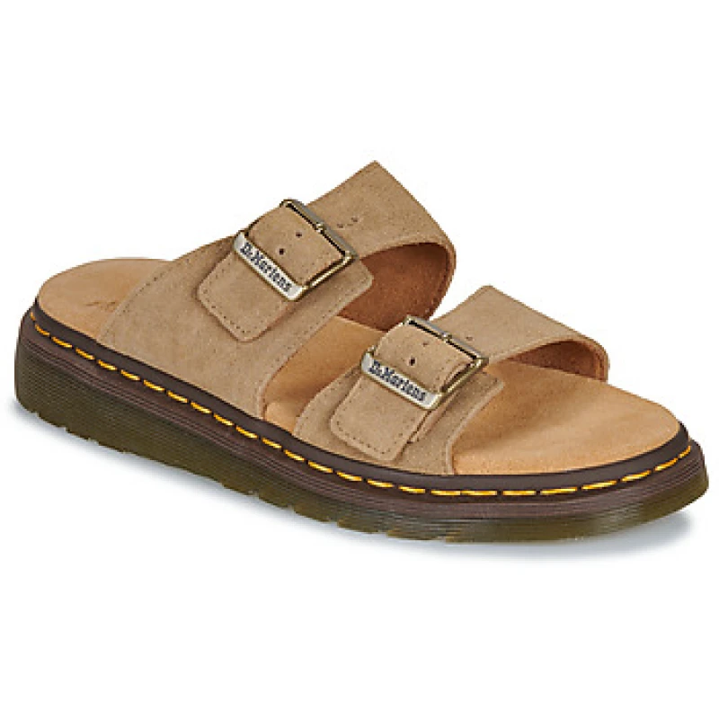 Image of Dr. Martens Josef Savannah Tan Bronx Suede mens Mules / Casual Shoes in Beige