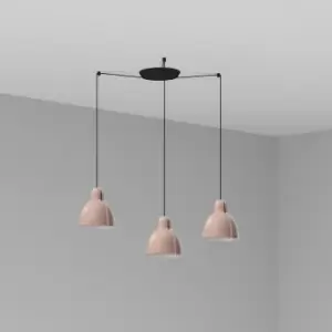 Image of Venice 3 Light Pink Cluster Drop Pendant Lamp