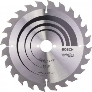 image of Bosch Optiline Wood Cutting Saw Blade 230mm 36T 30mm