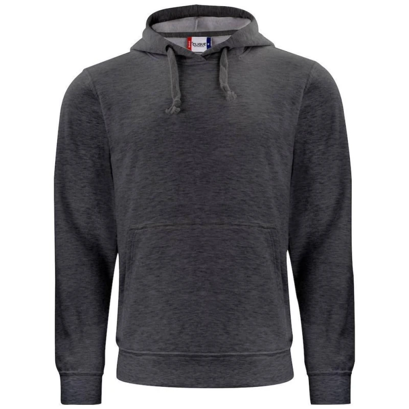 Image of Clique Mens Basic Hoodie in Dark Grey Size: Large Dark Grey Male L