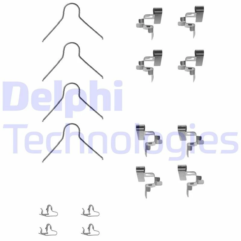 Image of DELPHI Brake pad fitting kit DELPHI LX0062
