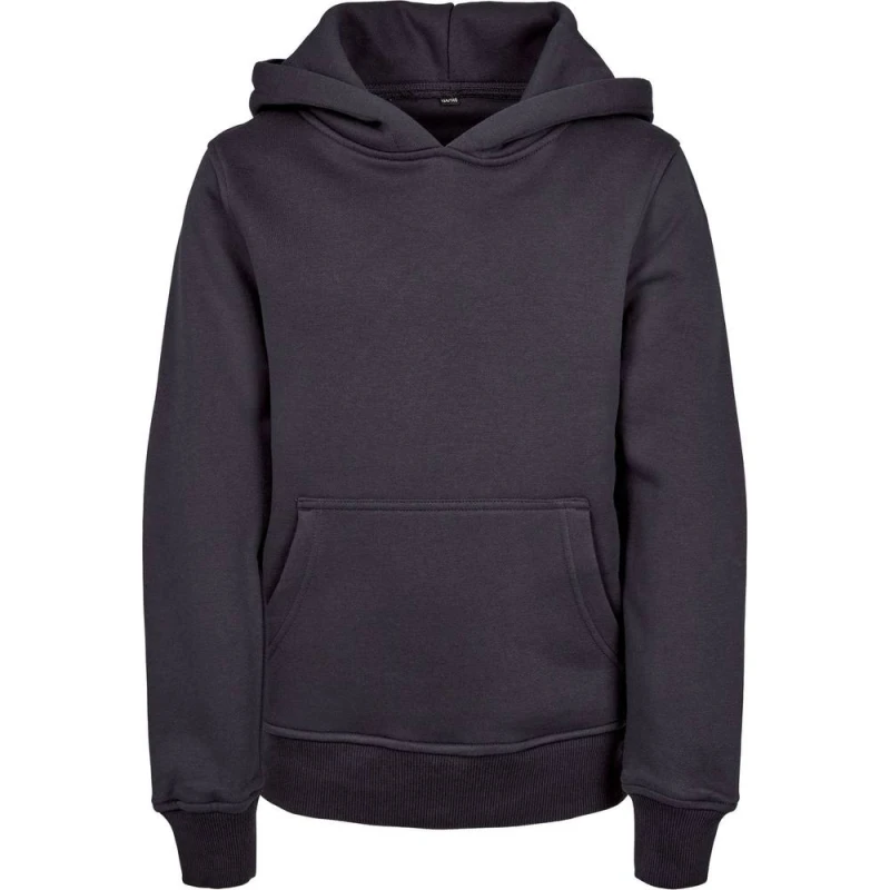 Image of Build Your Brand Plain Hoodie in Navy Size: 4-6 Years Navy Unisex 4-6 Years