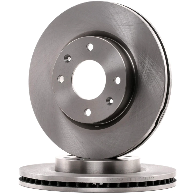 Image of STARK SKBD-0022814 Brake disc Front Axle, Vented, Cast Iron, Uncoated, Untreated, without bolts/screws Cast Iron Brake Disc (82)