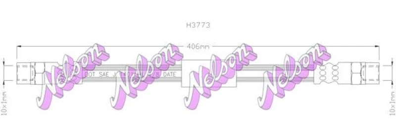 Image of Brake hose KAWE H3773