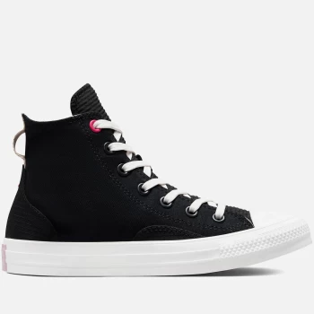 image of Converse Womens Chuck Taylor All Star Future Utility Hi-Top Trainers - Black/Almost Black/Vintage White - UK 4