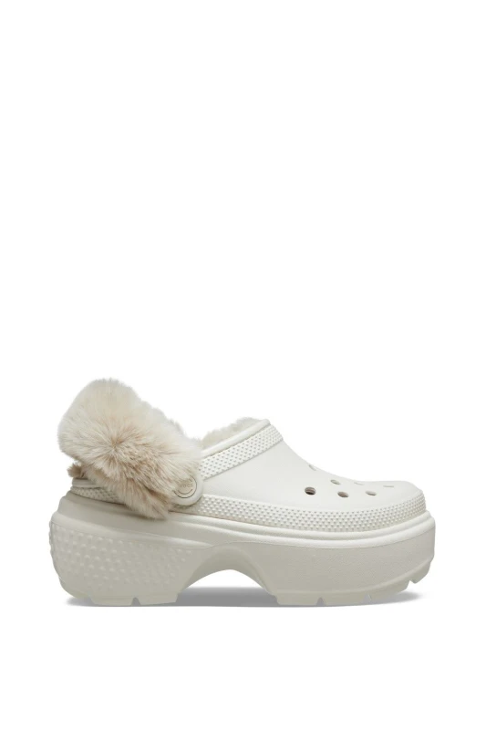 Image of Crocs Unisex Stomp Lined Clogs Stucco W9/M8
