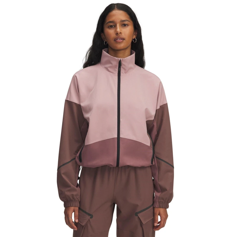 Image of Under Armour Womens Unstoppable Moisture-Managing Performance Training Jacket Tourmaline Pink female 12 (M)