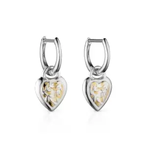 Image of Tempest Meadow Silver & Gold Plated Heart Lock Earrings