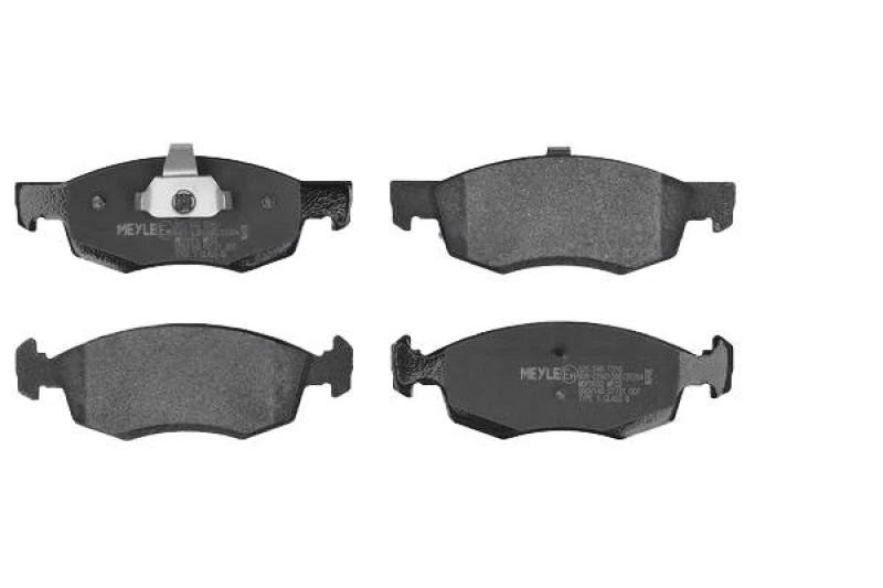Image of MEYLE 025 246 7318 Brake pad set Front Axle, not prepared for wear warning indicator, Original Quality, with anti-squeak plate Brake Pad Set,disc bra