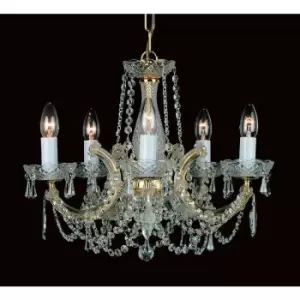 Image of Impex Maria Therese 5 Light Multi Arm Chandelier