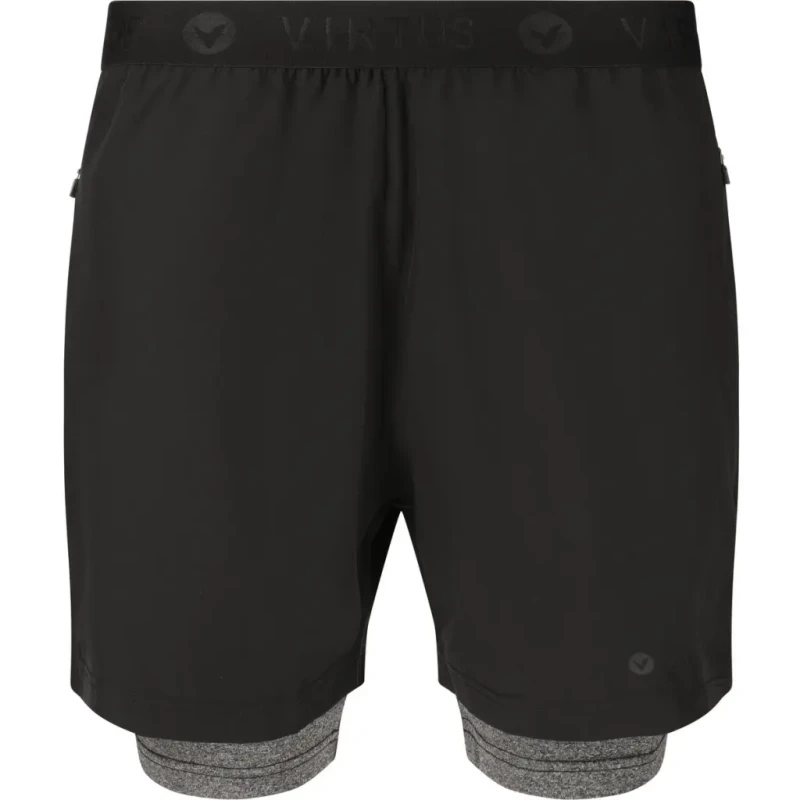 Image of Virtus Short 2-in-1 extensible Virtus Dylan Noir Male M