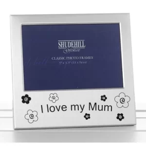 image of Satin Silver Occasion Frame Love Mum 5x3