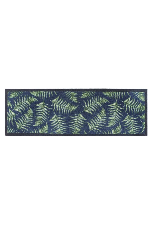 Image of My Mat Washable Nylon Fern Leaves Indoor Mat Multi
